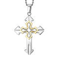 Pendentif en bijoux à double croix Hdx Steel